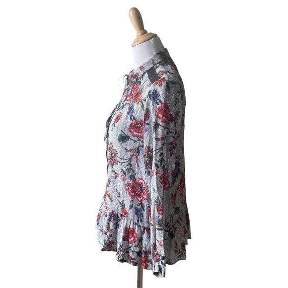 Anthropologie Maeve Janie Flounced Peasant Blouse Size 4 - Picture 4 of 12